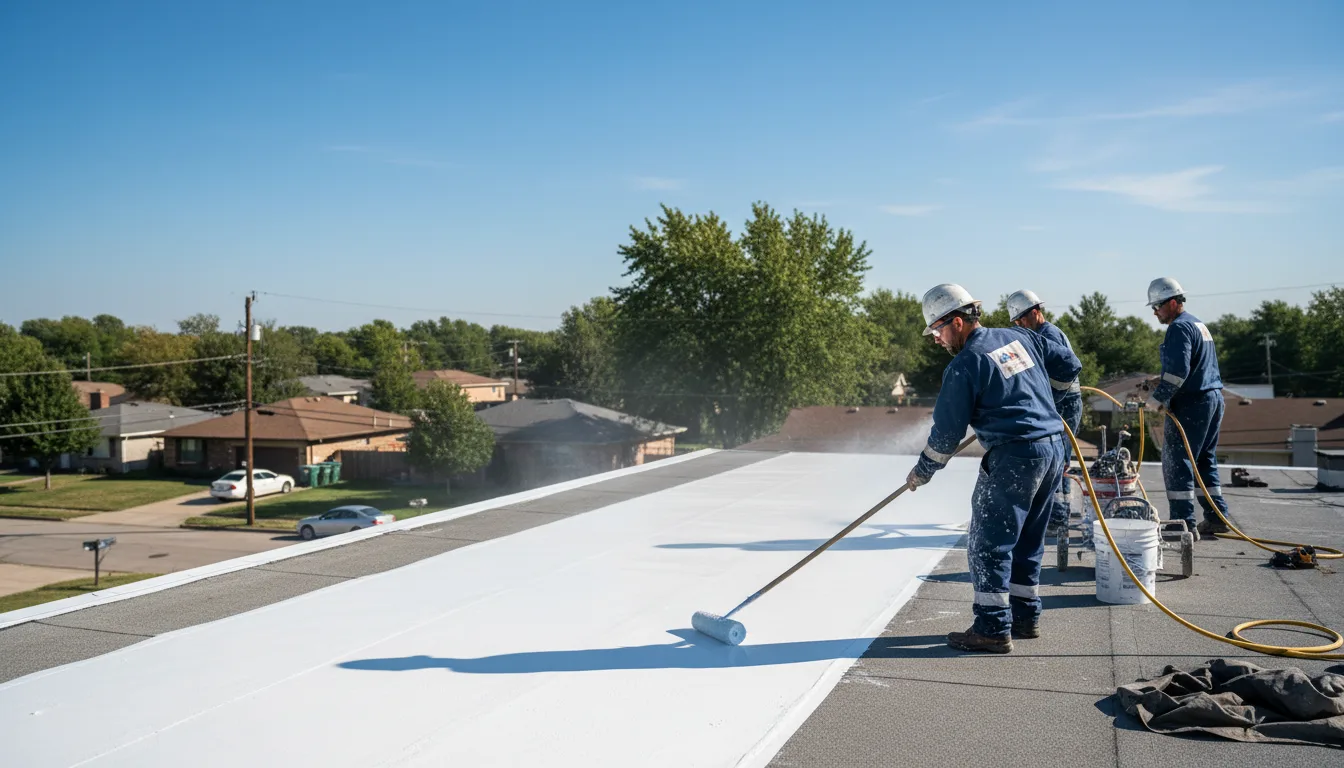 Commercial roof coating in Hope, RI near me
